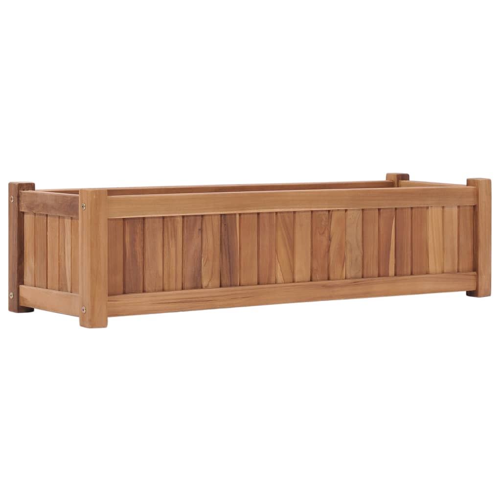 vidaXL Raised Bed 39.4"x11.8"x9.8" Solid Wood Teak