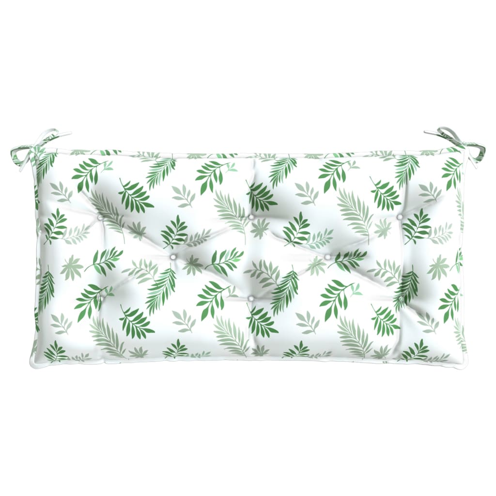 vidaXL Garden Bench Cushions 2pcs Leaf Pattern 39.4"x19.7"x2.8" Fabric