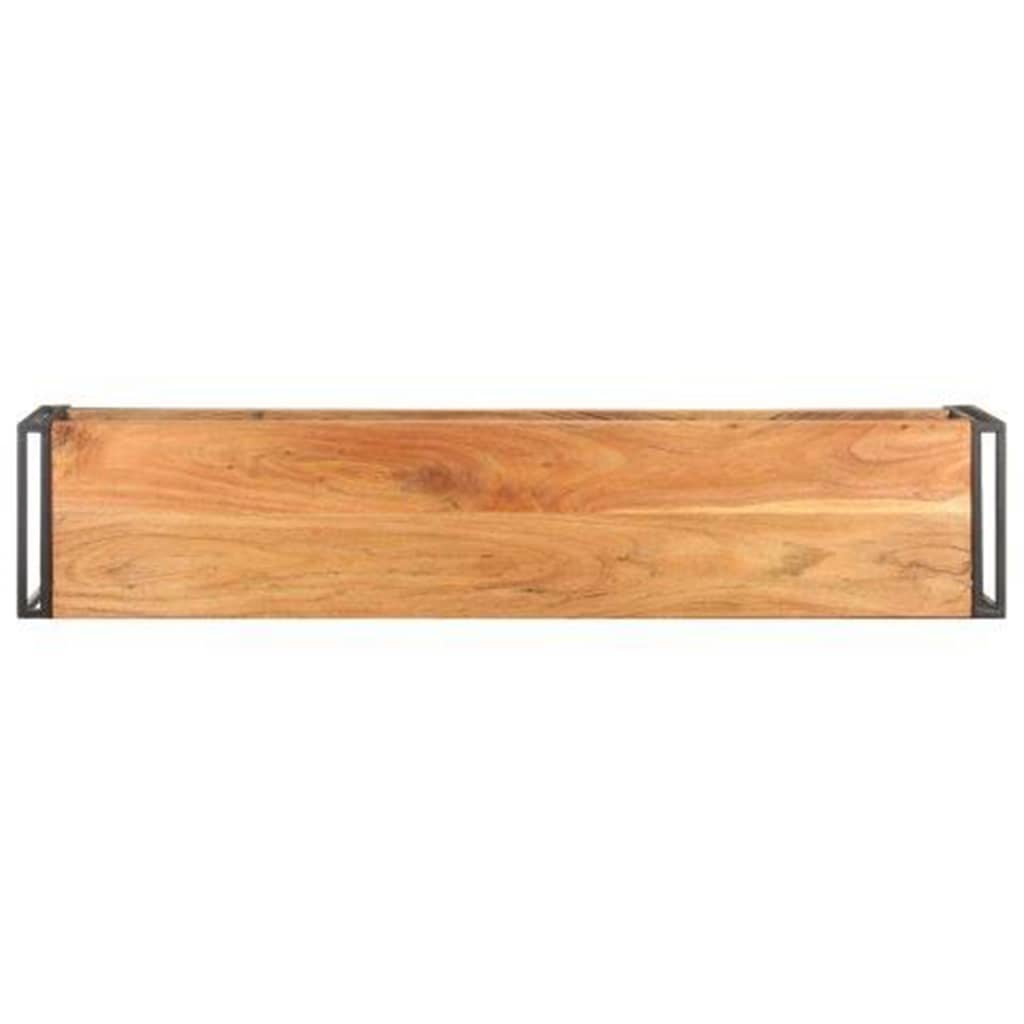 vidaXL TV Stand 59.1"x11.8"x15.7" Solid Wood Acacia