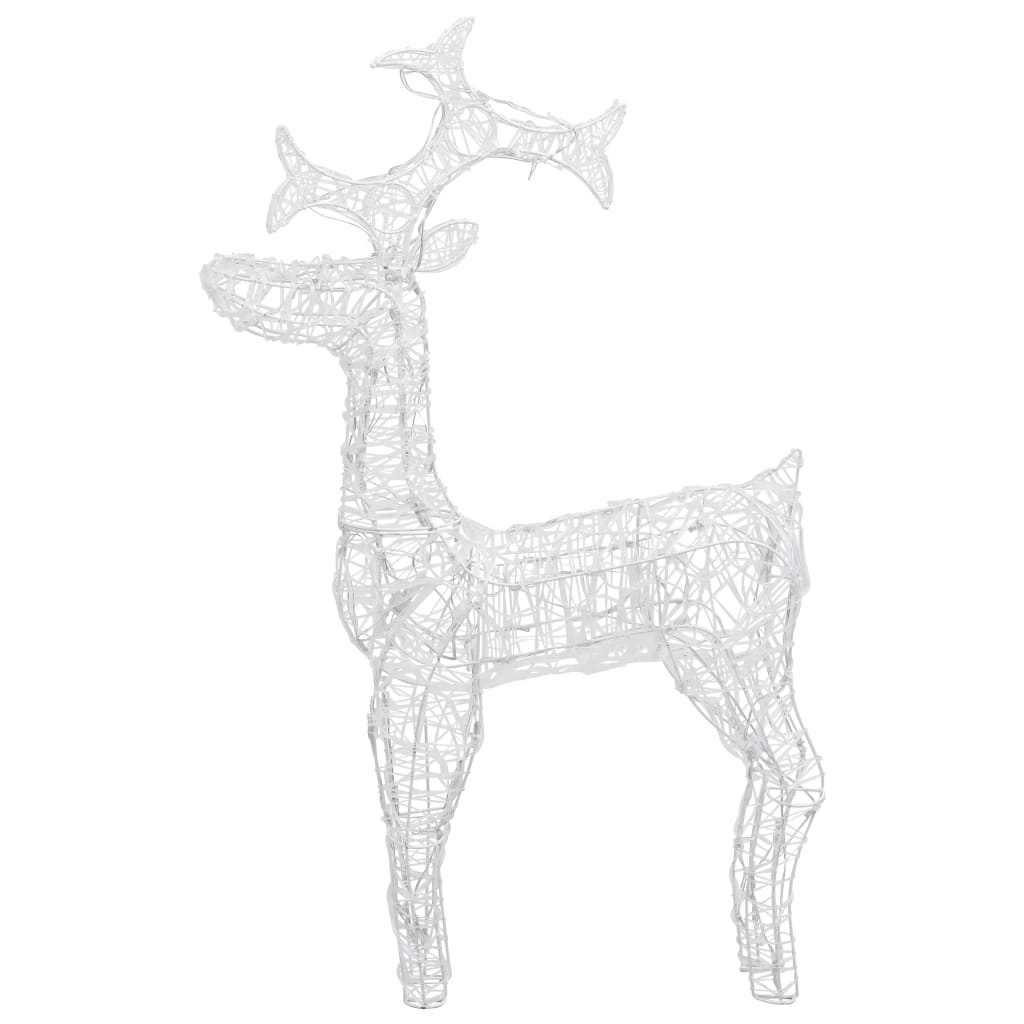 vidaXL Reindeer Christmas Decoration 90 LEDs 23.6"x6.3"x39.4" Acrylic