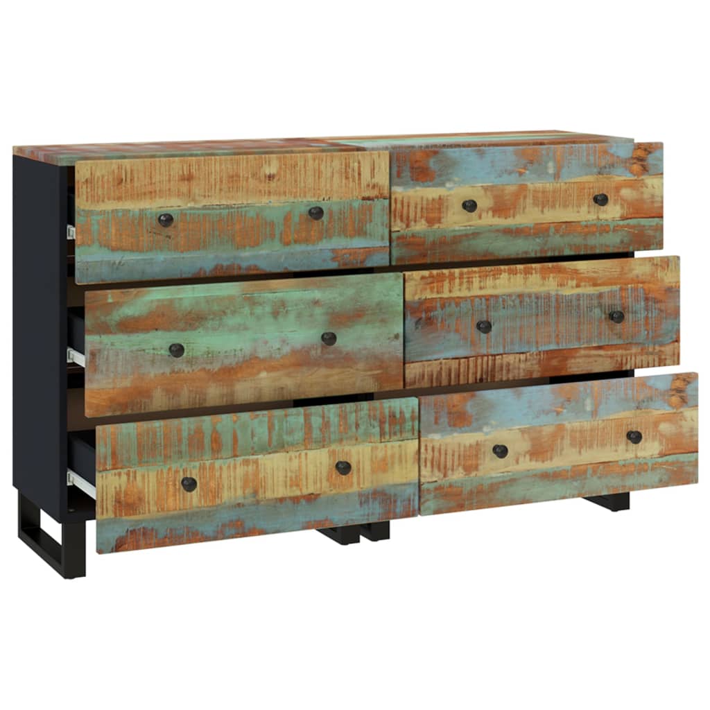 vidaXL Sideboards 2 pcs 23.6"x13"x29.5" Solid Wood Reclaimed