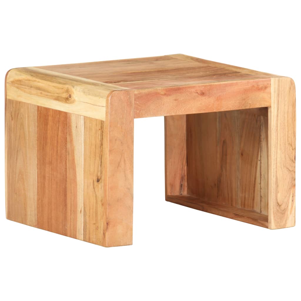 vidaXL Side Table 16.9"x15.7"x11.8" Solid Acacia Wood