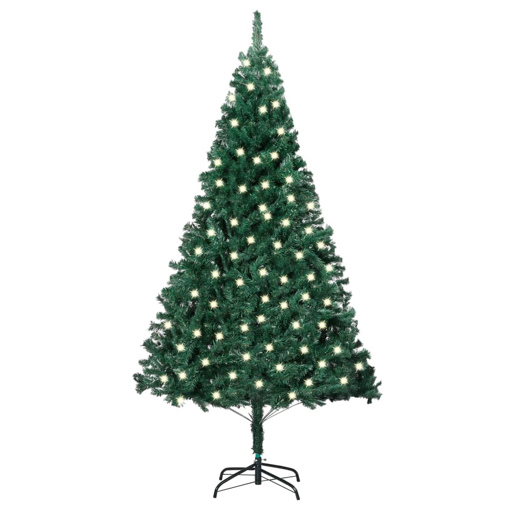 vidaXL Artificial Christmas Tree with LEDs&Thick Branches Green 47.2"