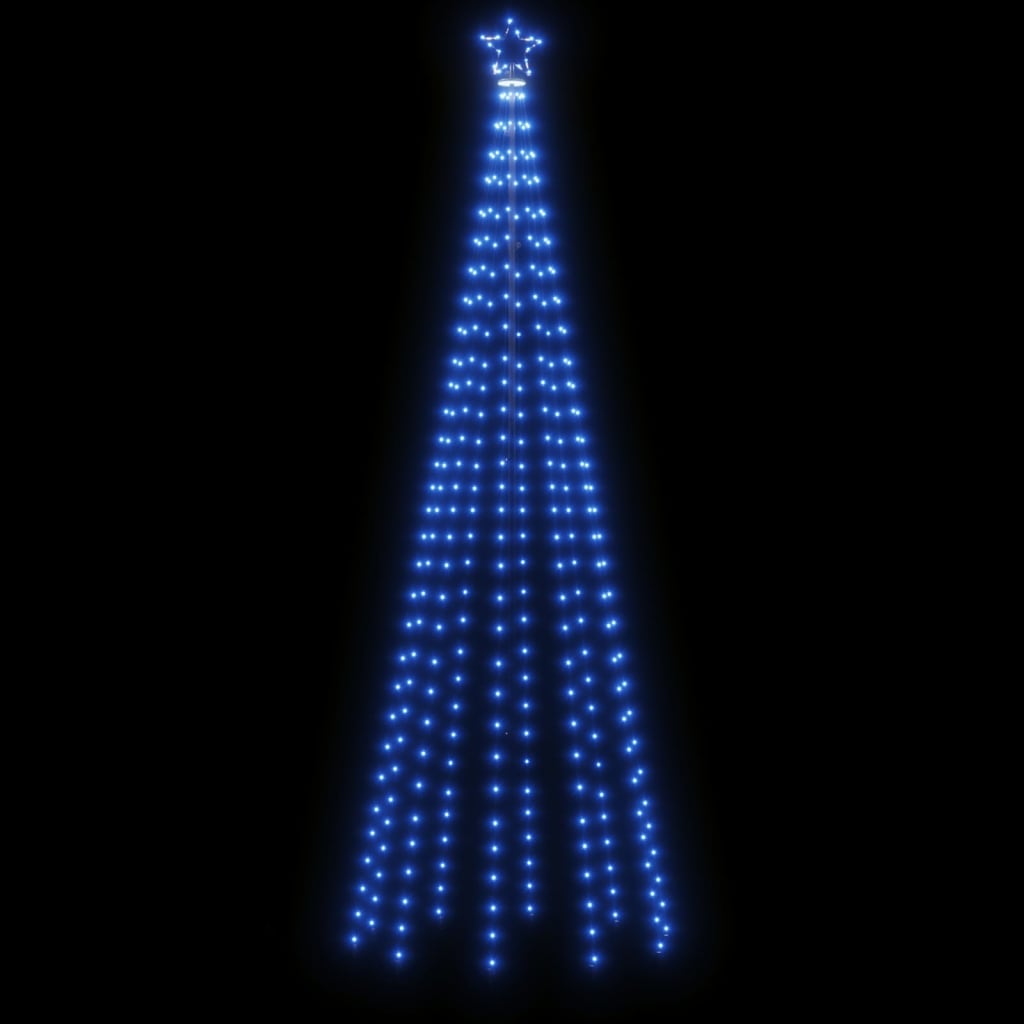 vidaXL Christmas Tree with Spike Blue 310 LEDs 10 ft