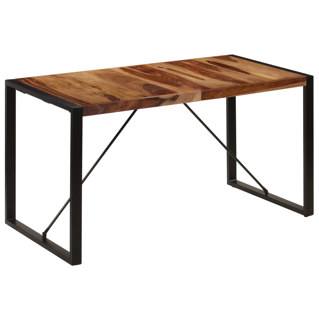 vidaXL Dining Table 55.1"x27.6"x29.5" Solid Sheesham Wood