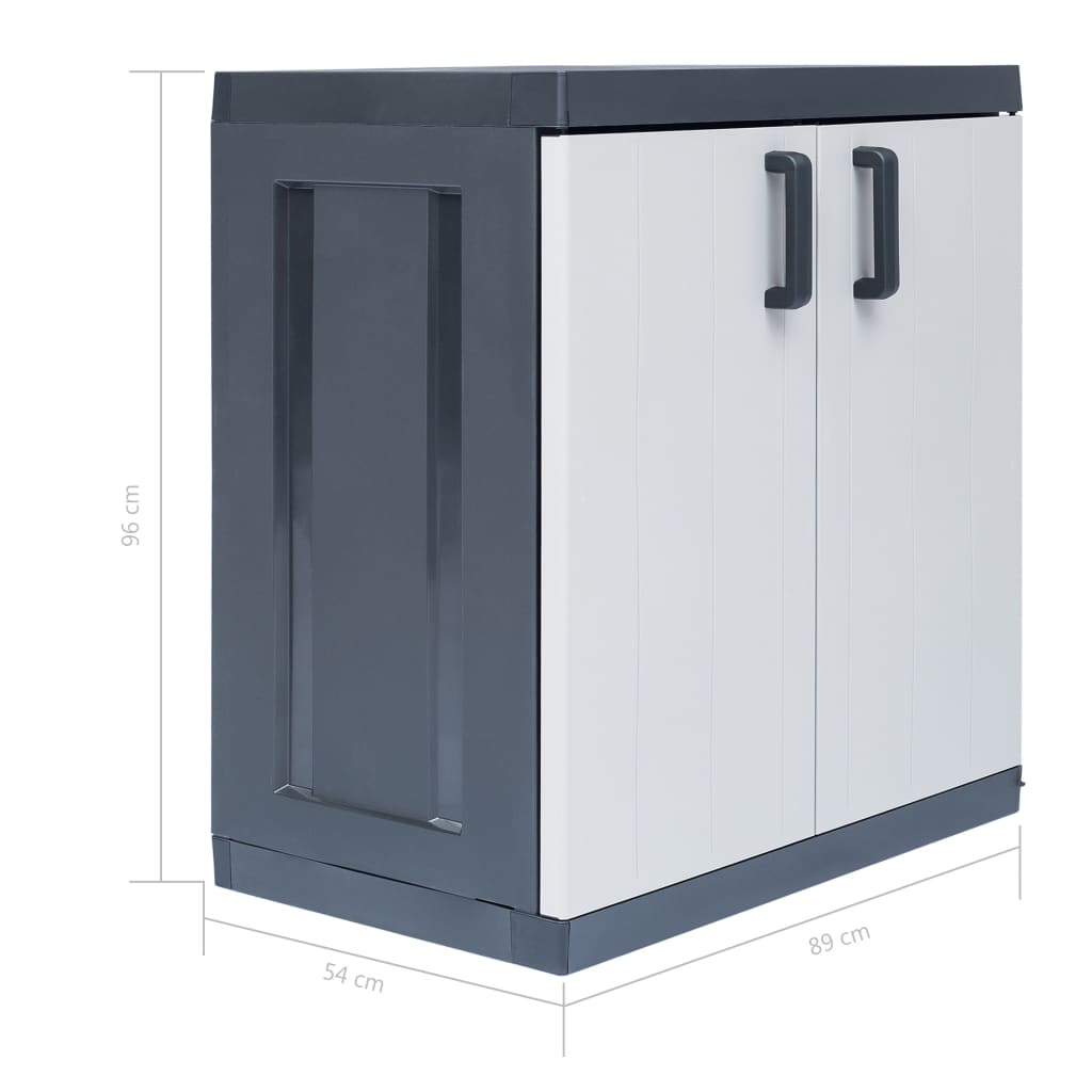 vidaXL Garden Storage Cabinet XXL 35"x21.3"x37.8" Plastic