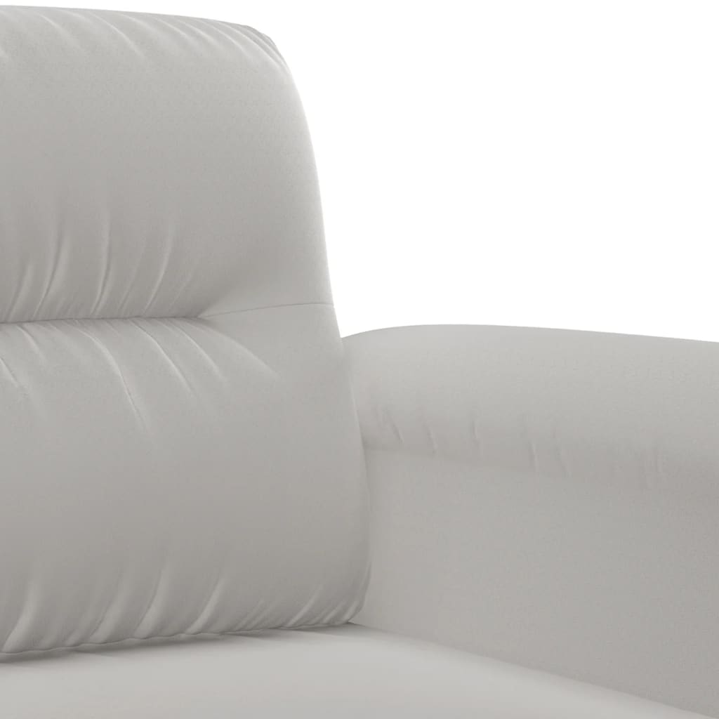 vidaXL Sofa Chair Light Gray 23.6" Microfiber Fabric