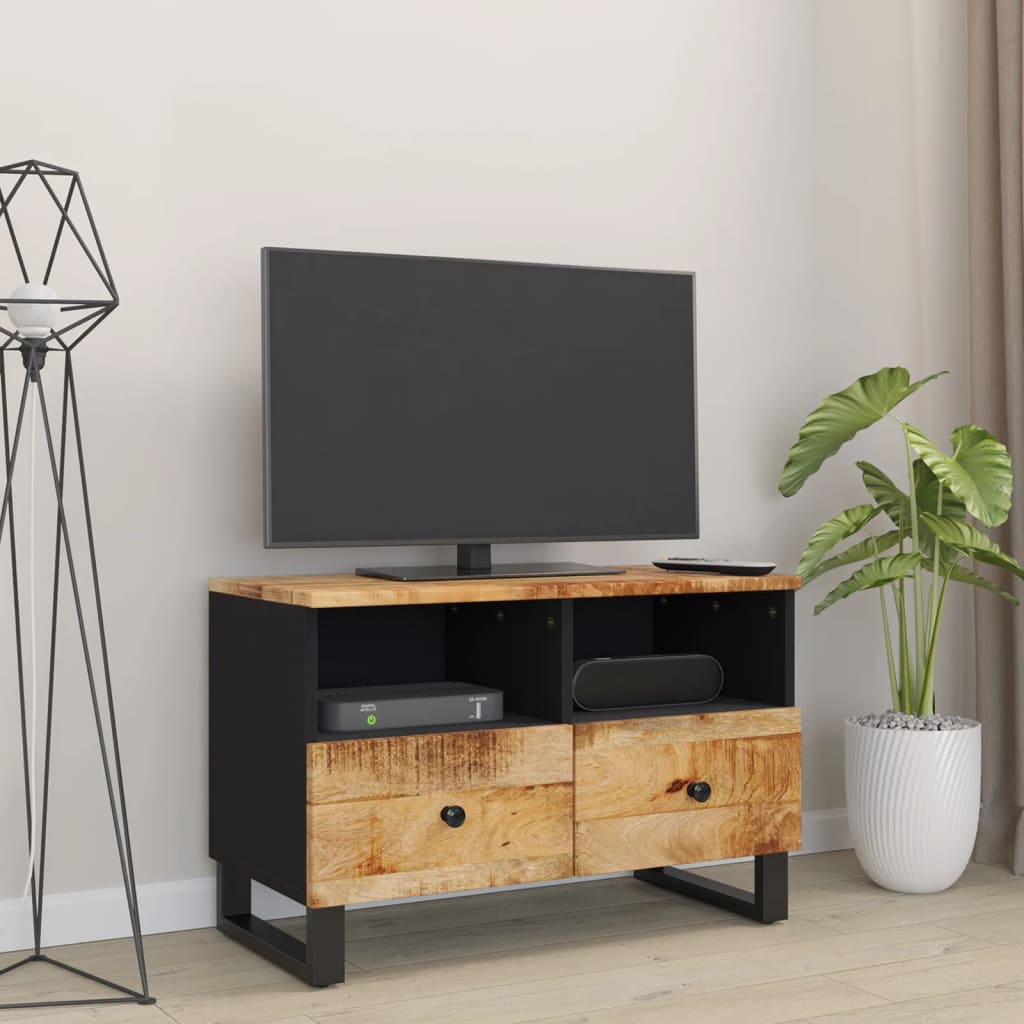 vidaXL TV Stand 27.6"x13"x18.1" Solid Wood Mango