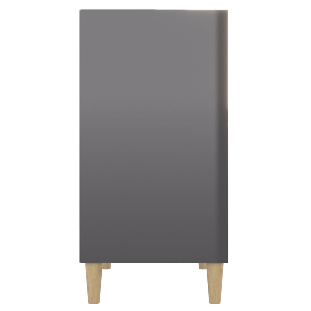 vidaXL Sideboard High Gloss Gray 22.4"x14"x28" Chipboard