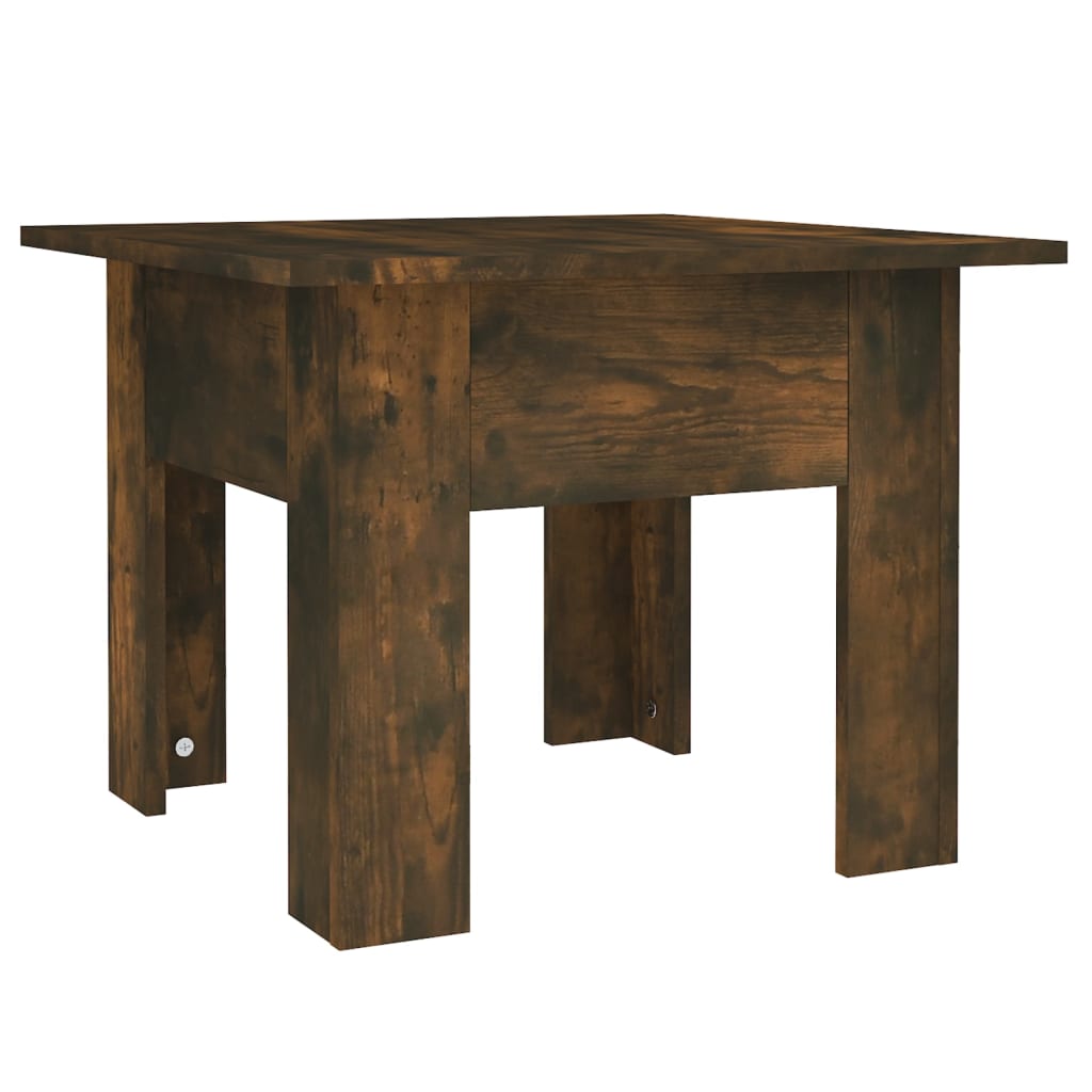 vidaXL Coffee Table Smoked Oak 21.7"x21.7"x16.5" Engineered Wood
