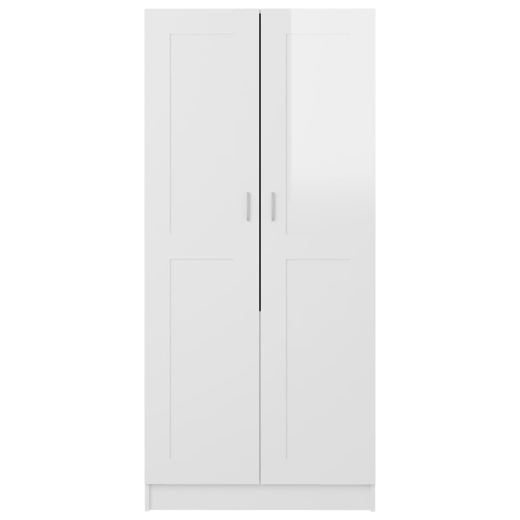 vidaXL Wardrobe High Gloss White 32.5"x20.3"x70.9" Engineered Wood