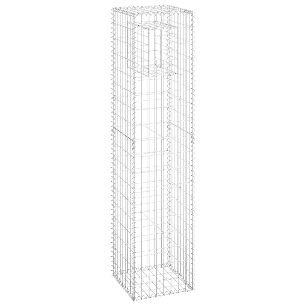 vidaXL Gabion Basket Post 15.7"x15.7"x70.9" Iron