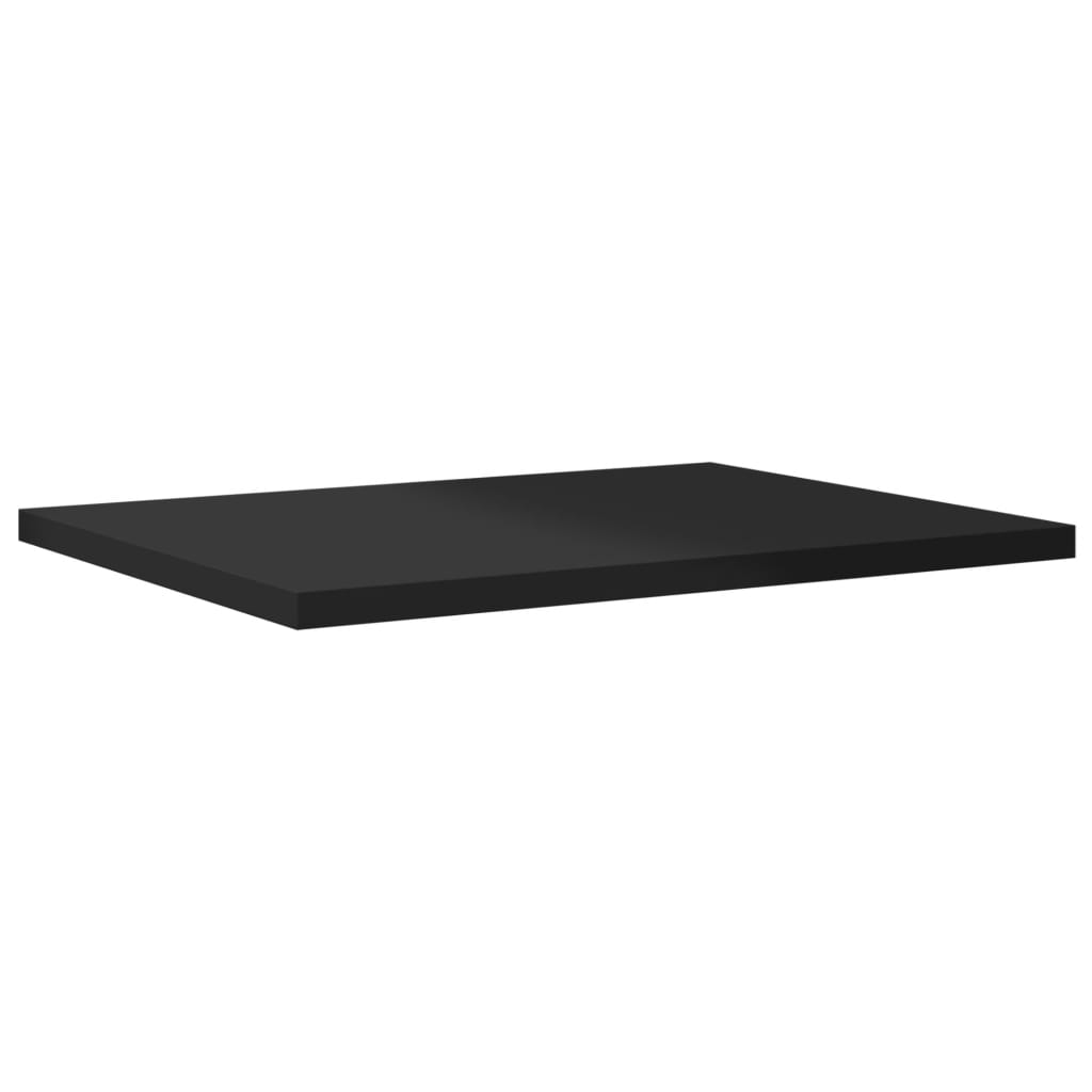 vidaXL Bookshelf Boards 4 pcs High Gloss Black 15.7"x11.8"x0.6" Chipboard
