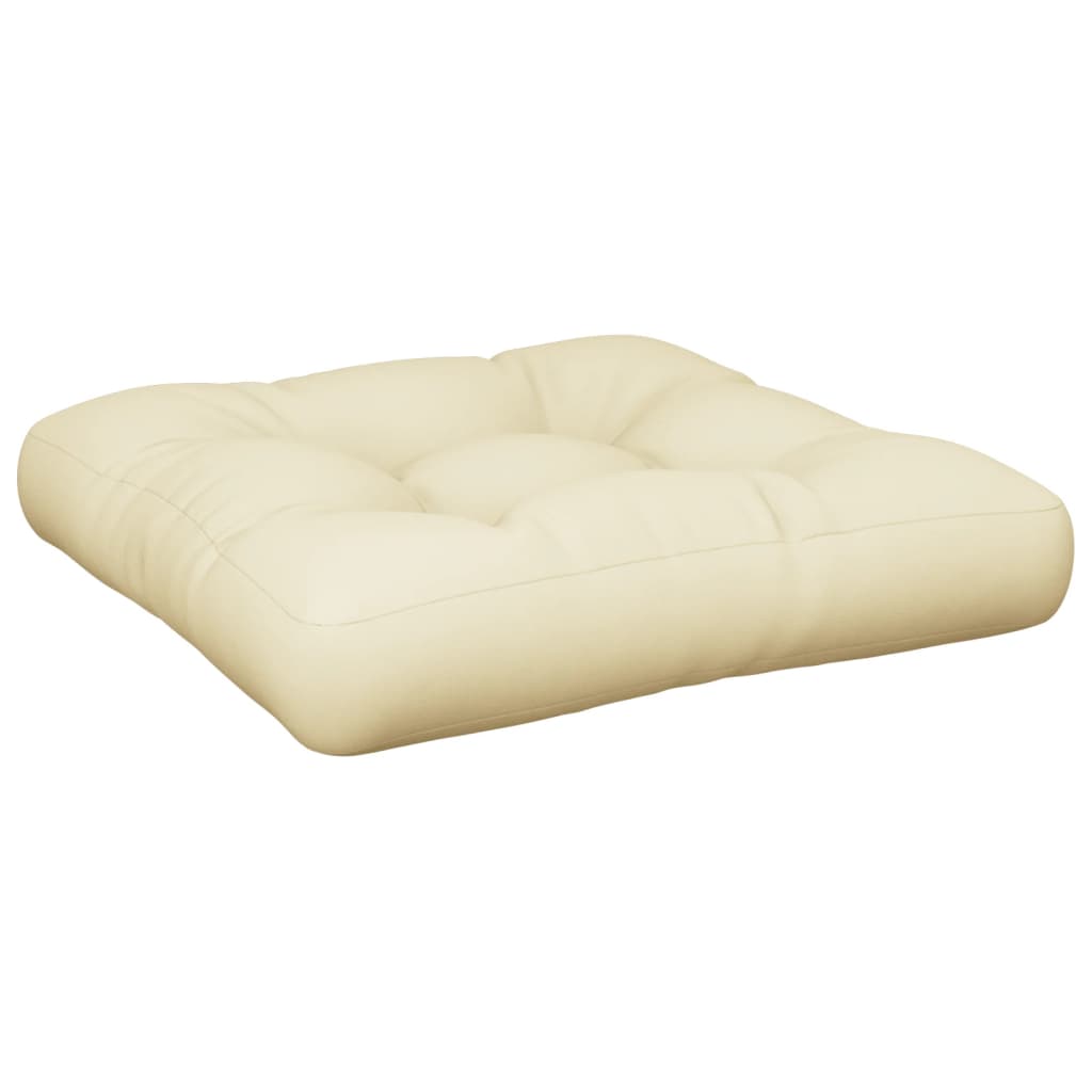 vidaXL Pallet Cushion Cream 19.7"x19.7"x4.7" Fabric