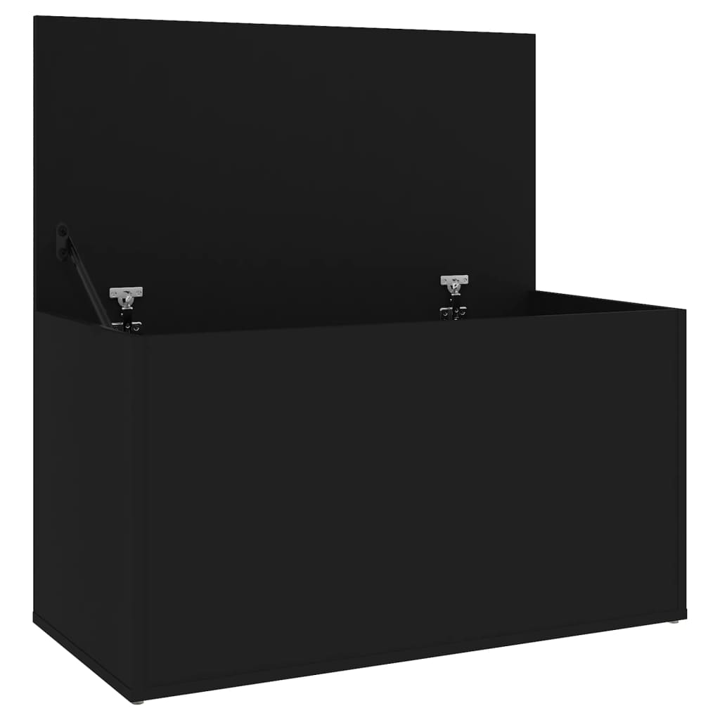 vidaXL Storage Chest Black 33.1"x16.5"x18.1" Engineered Wood