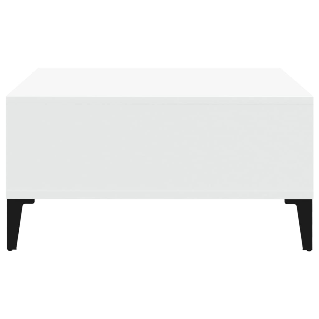 vidaXL Coffee Table White 24"x24"x12" Chipboard