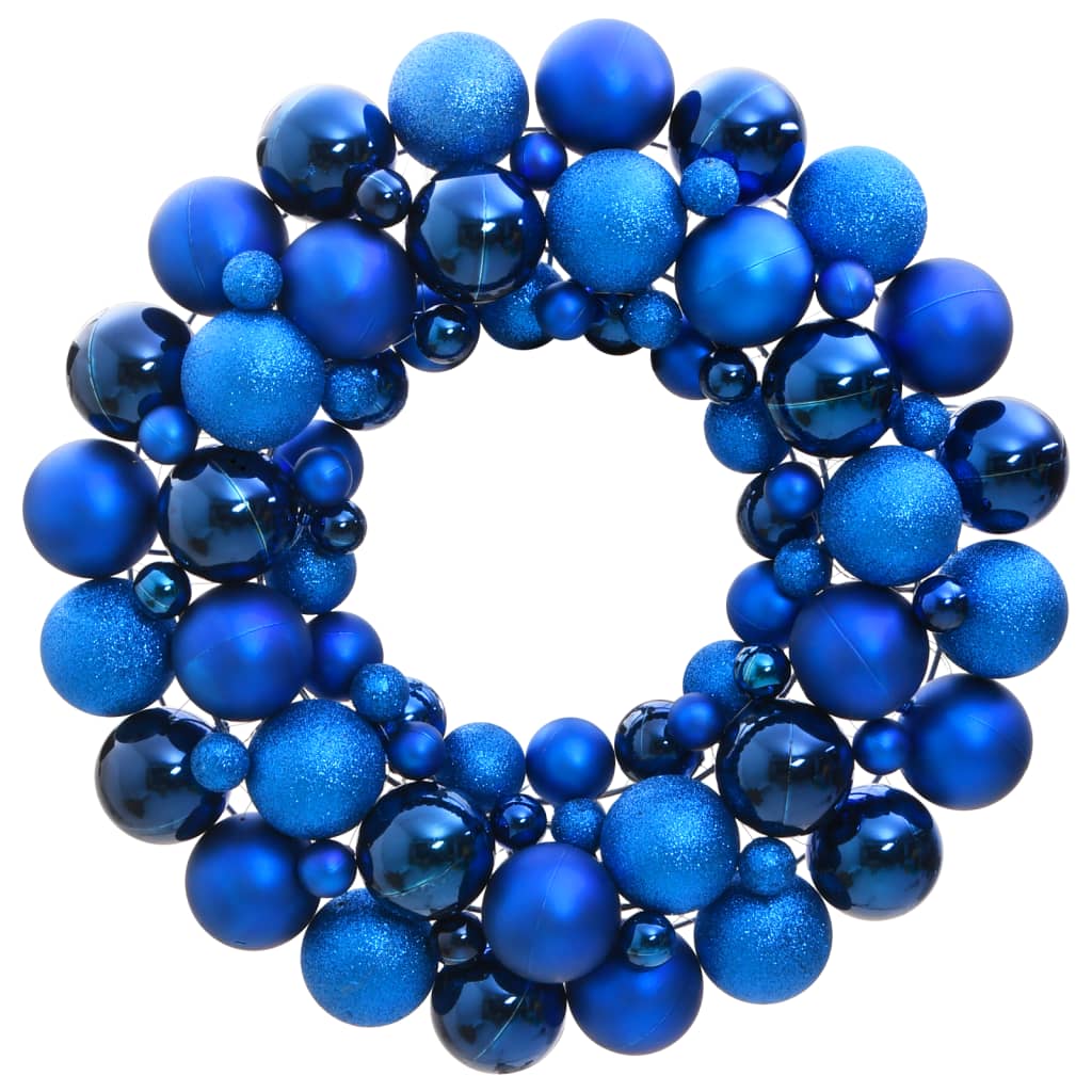 vidaXL Christmas Wreath Blue 17.7" Polystyrene