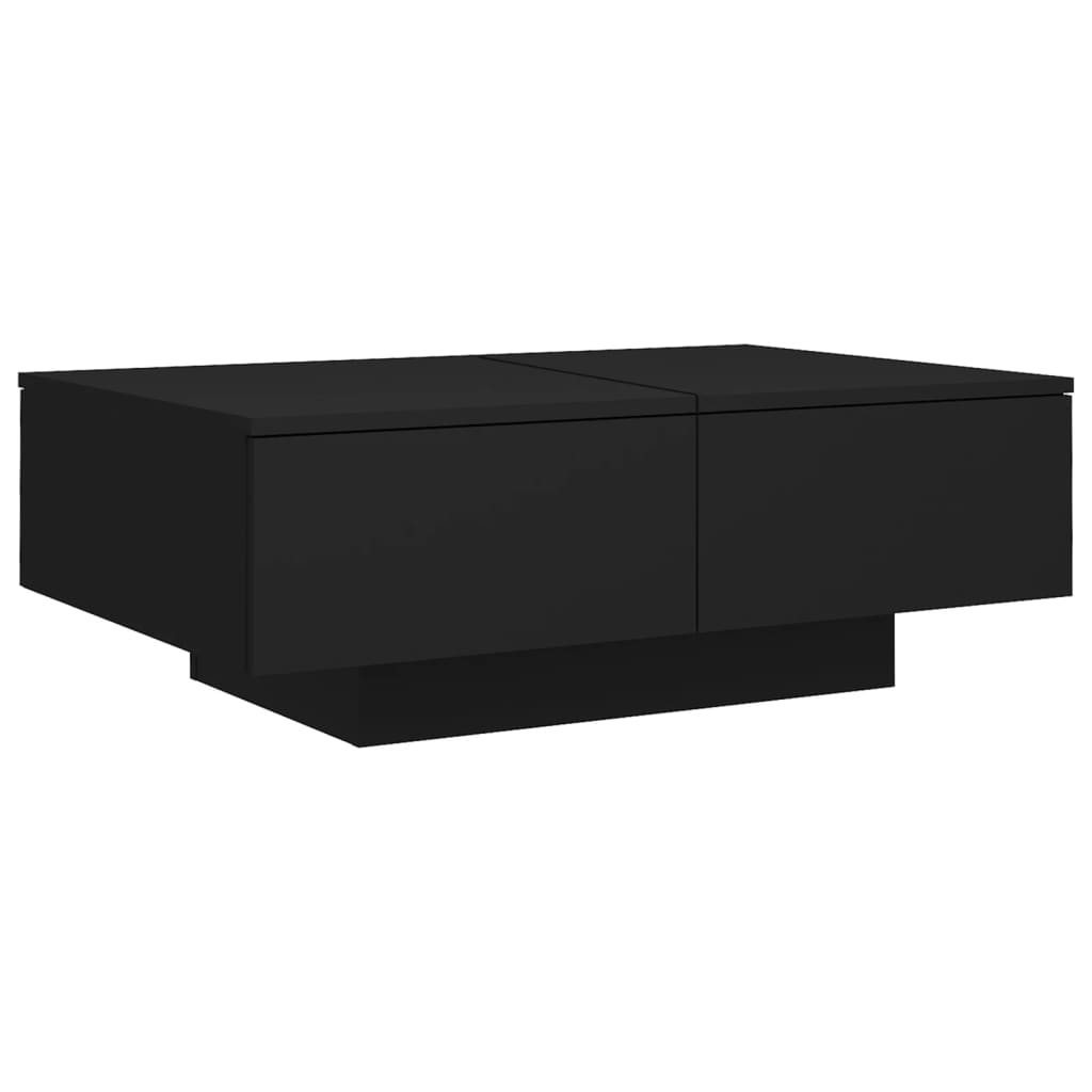 vidaXL Coffee Table Black 35.4"x23.6"x12.2" Engineered Wood