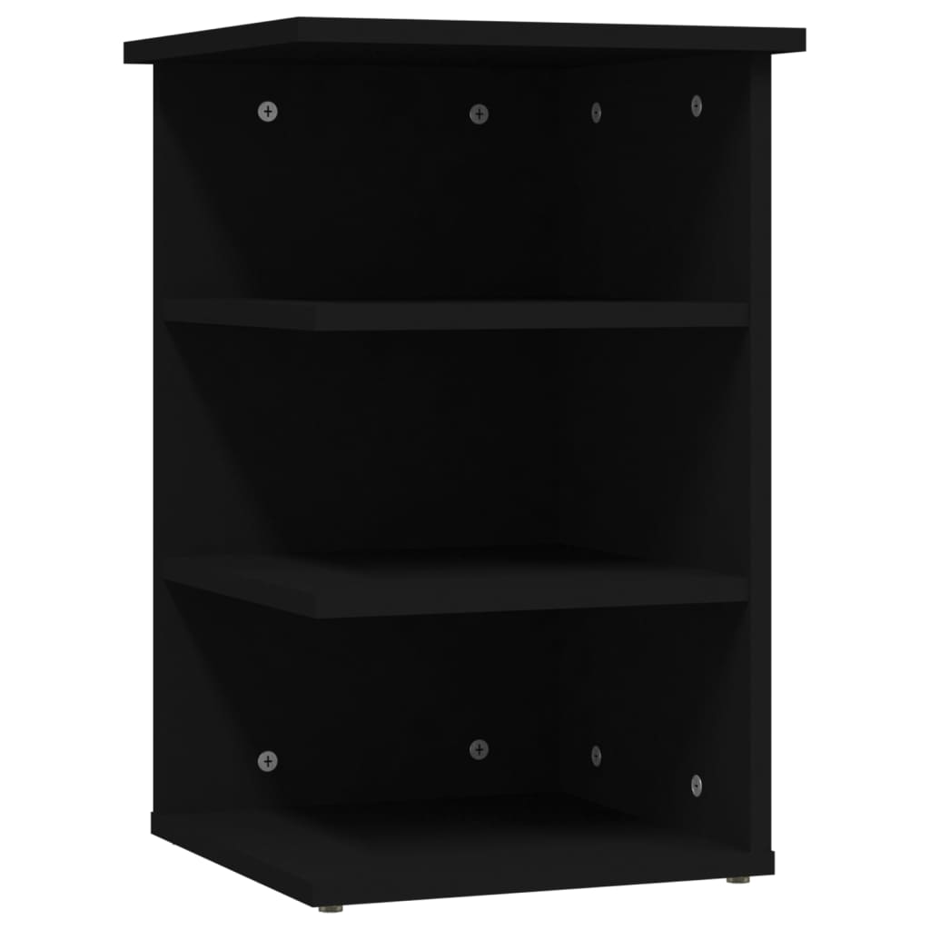 vidaXL Side Cabinet Black 14"x14"x22" Chipboard