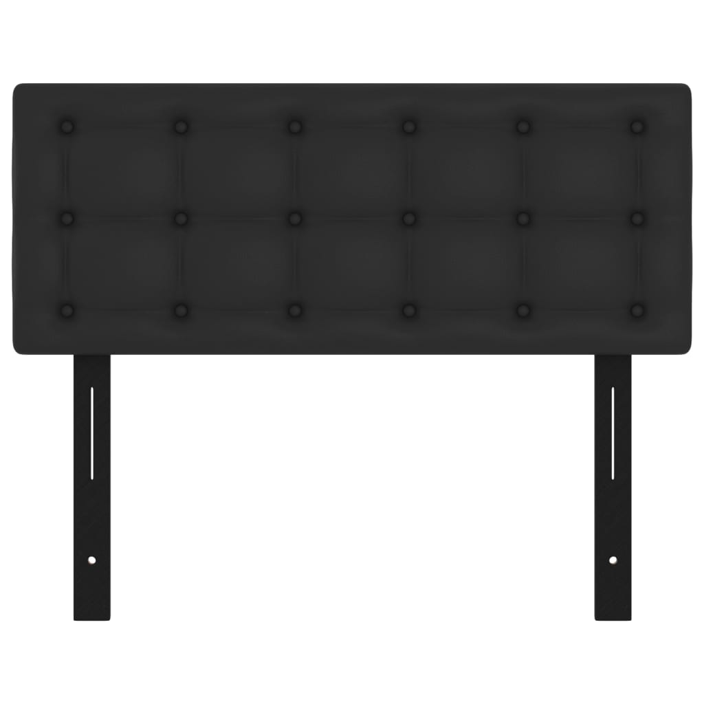 vidaXL Headboard Black 39.4"x2"x30.7"/34.6" Faux Leather