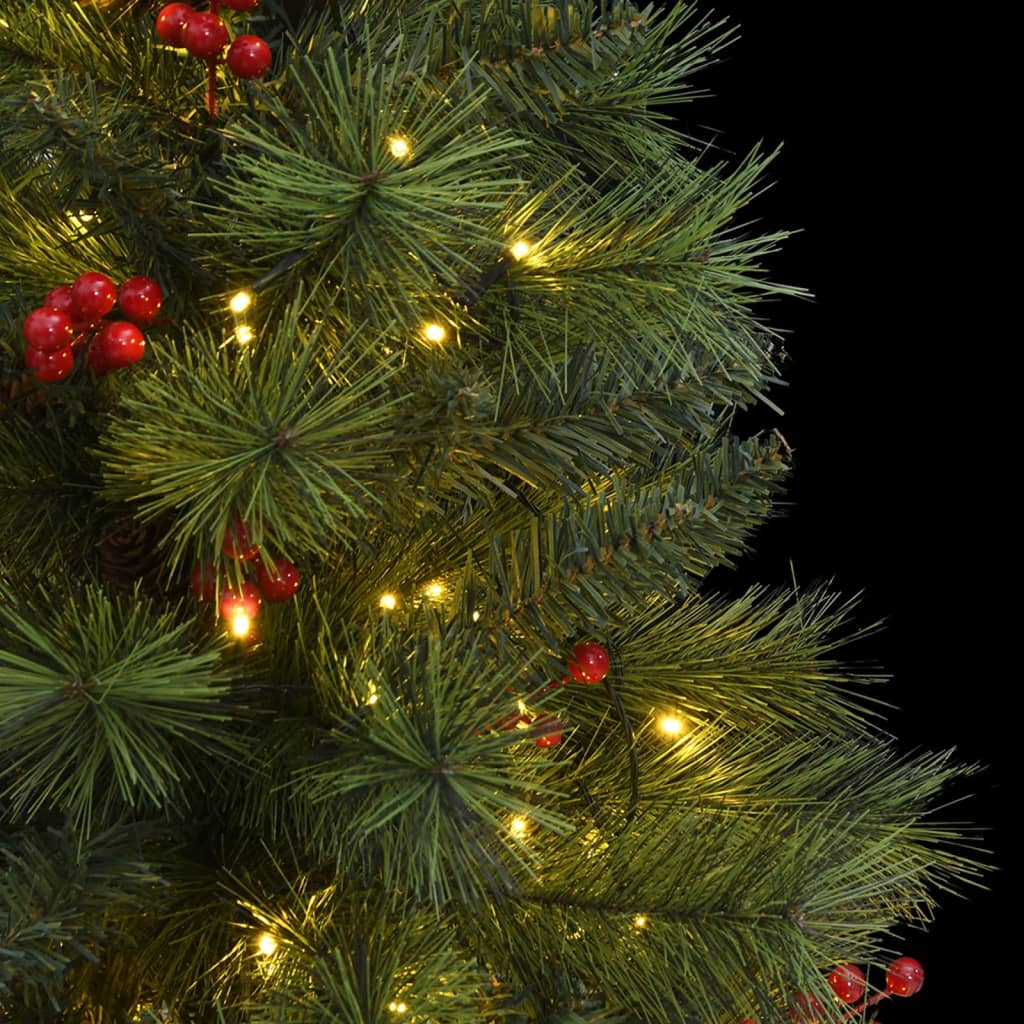 vidaXL Artificial Hinged Christmas Tree 150 LEDs 47.2"