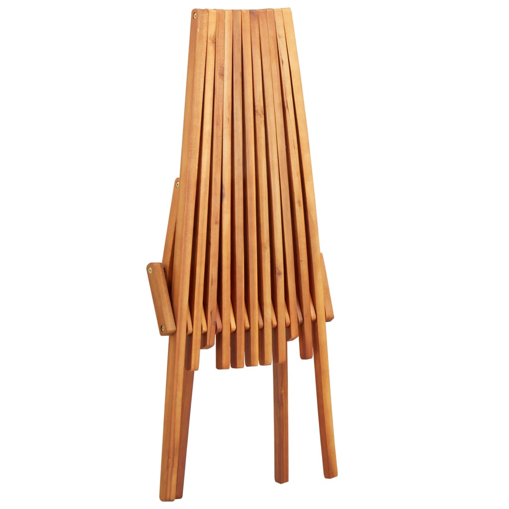vidaXL Folding Patio Lounge Chairs 2 pcs Solid Acacia Wood
