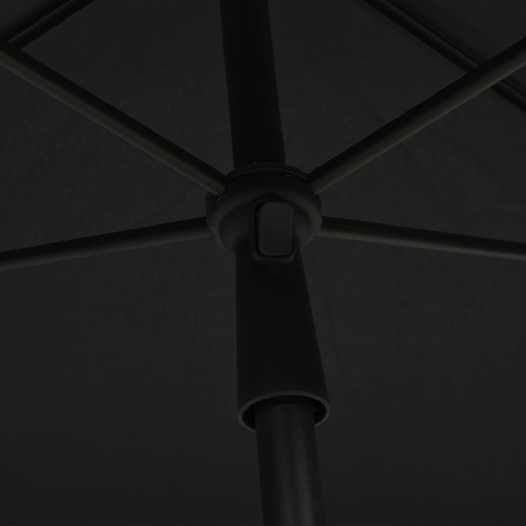 vidaXL Garden Parasol with Pole 82.7"x55.1" Anthracite