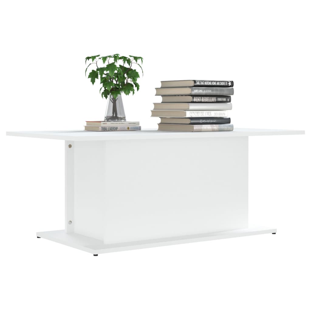 vidaXL Coffee Table White 40.2"x21.9"x15.7" Engineered Wood