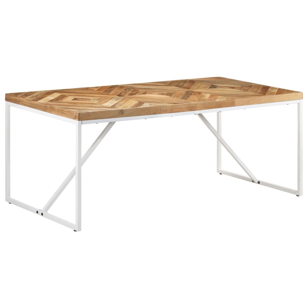 vidaXL Dining Table 70.9"x35.4"x29.9" Solid Acacia and Mango Wood