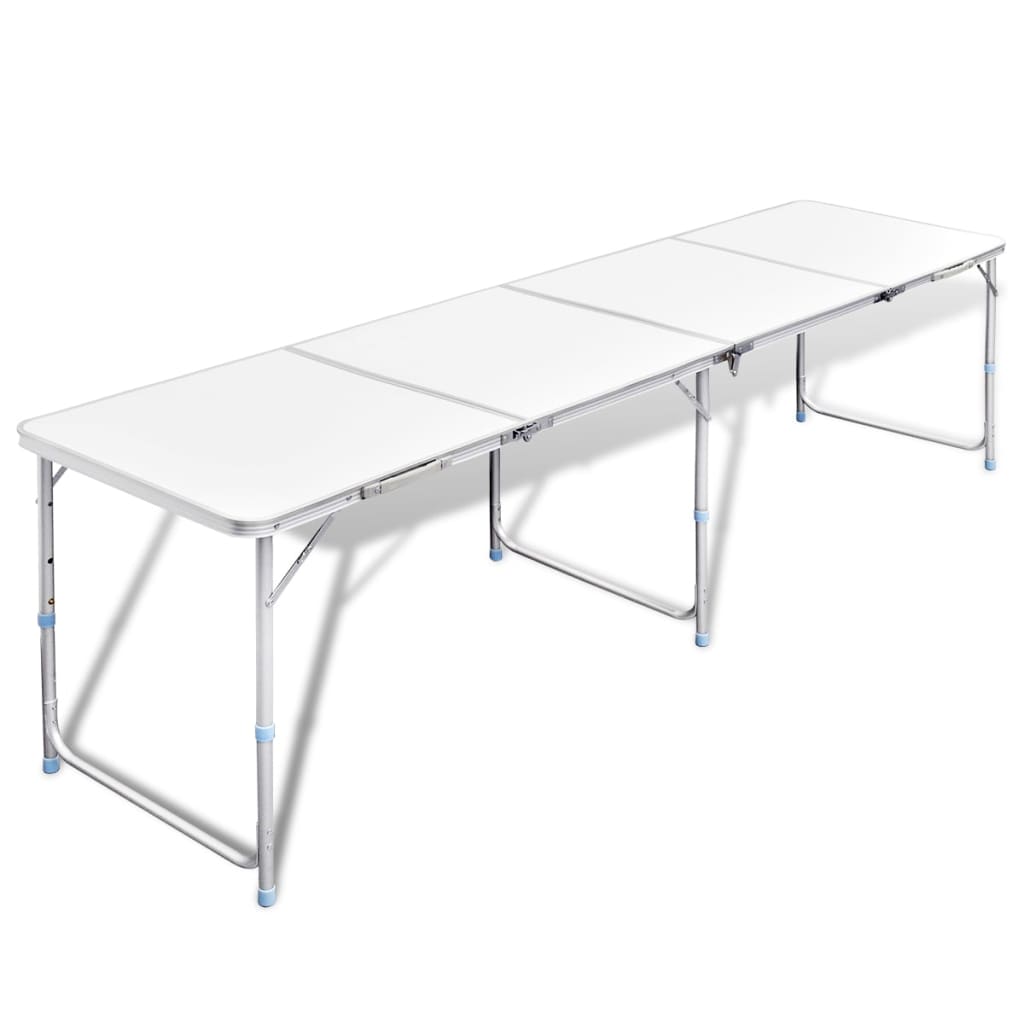 Foldable Camping Table Height Adjustable Aluminum 94.5"x23.6"