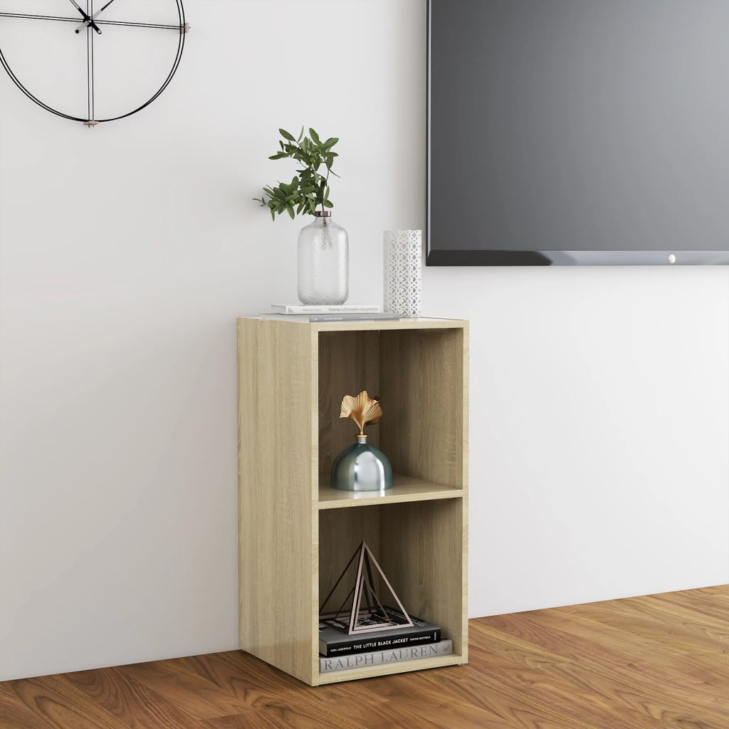 vidaXL TV Cabinet Sonoma Oak 28.3"x13.8"x14.4" Engineered Wood