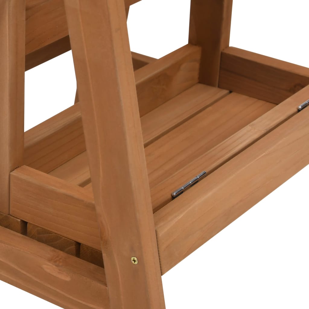 vidaXL Foldable Step Stool Solid Firwood