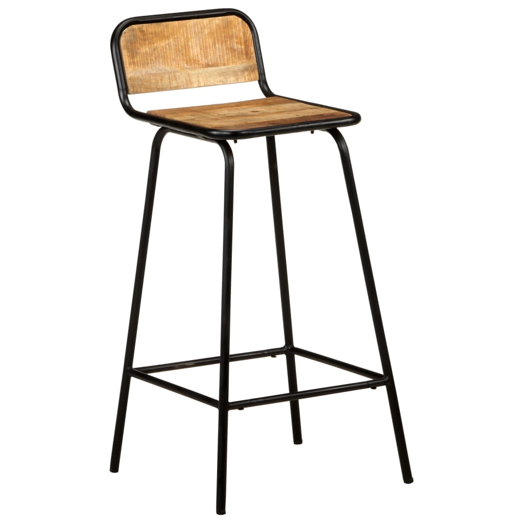 vidaXL Bar Chairs 2 pcs Solid Mango Wood