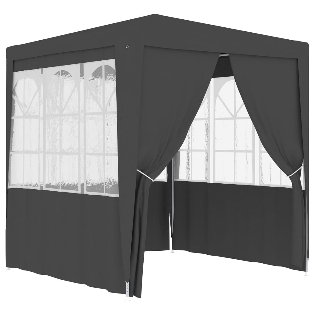 vidaXL Professional Party Tent with Side Walls 8.2'x8.2' Anthracite 0.3 oz/ft²