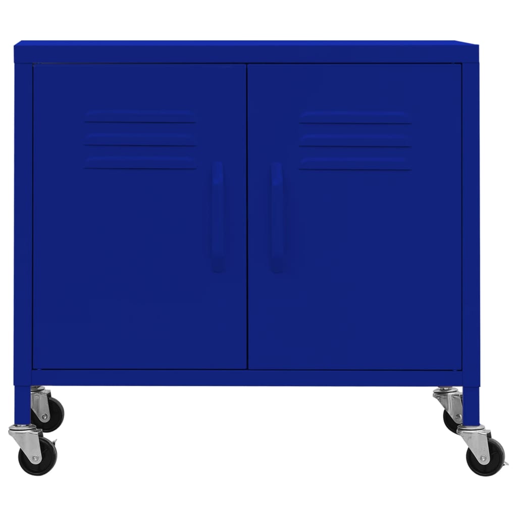 vidaXL Storage Cabinet Navy Blue 23.6"x13.8"x22" Steel