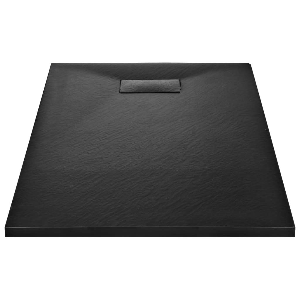 vidaXL Shower Base Tray SMC Black 47.2"x27.6"