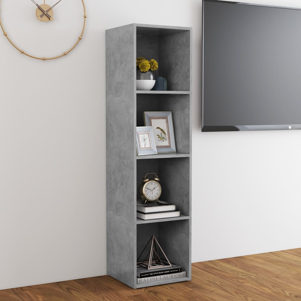 vidaXL TV Stand Concrete Gray 56.1"x13.8"x14.4" Engineered Wood
