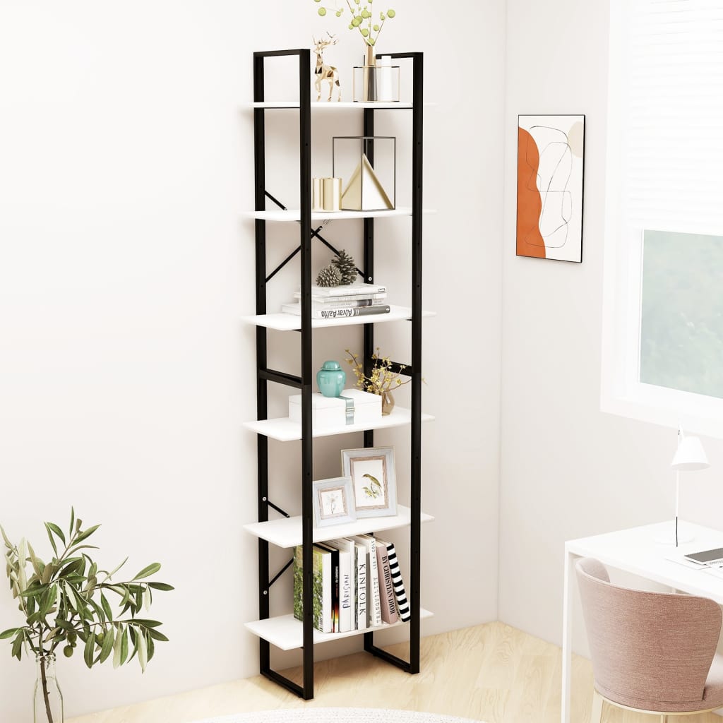 vidaXL Storage Shelf White 23.6"x11.8"x82.7" Solid Wood Pine