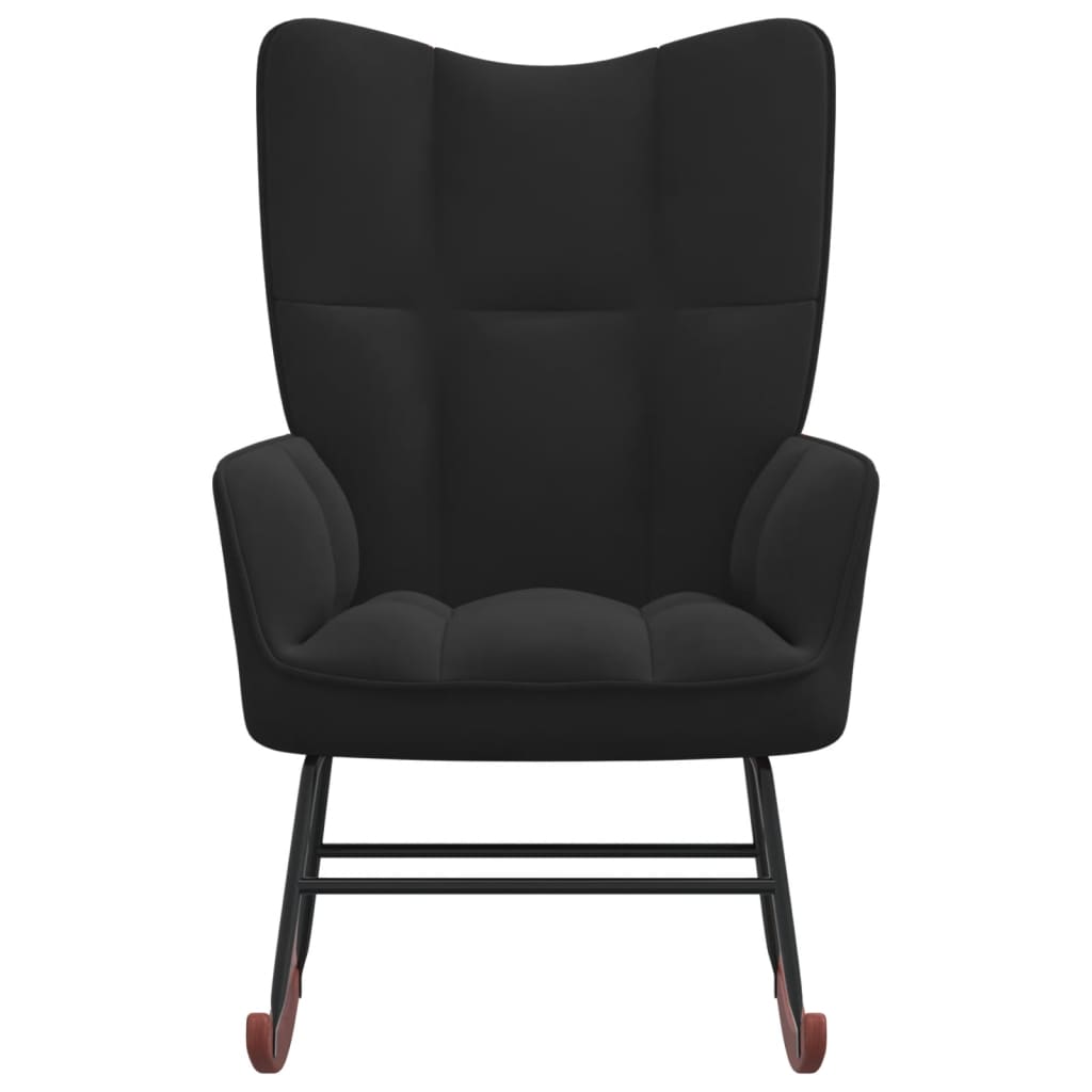 vidaXL Rocking Chair Black Velvet