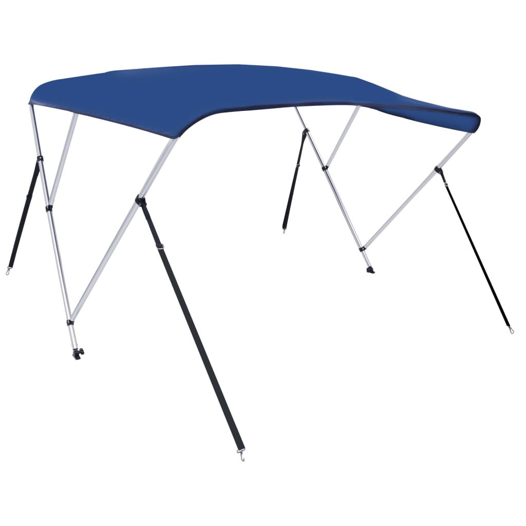 vidaXL 3 Bow Bimini Top Blue 72"x55.1"x53.9"