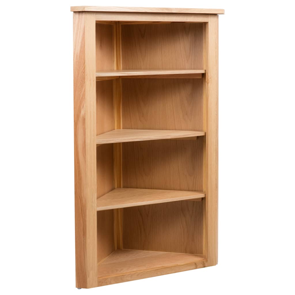vidaXL Corner Shelf 23.2"x14.1"x39.3" Solid Oak Wood