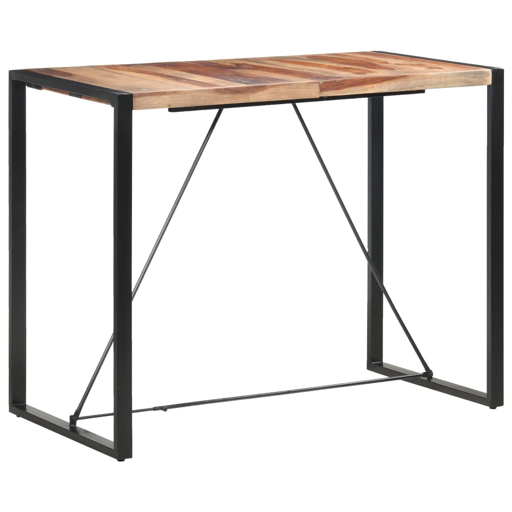 vidaXL Bar Table 55.1"x27.6"x43.3" Solid Sheesham Wood