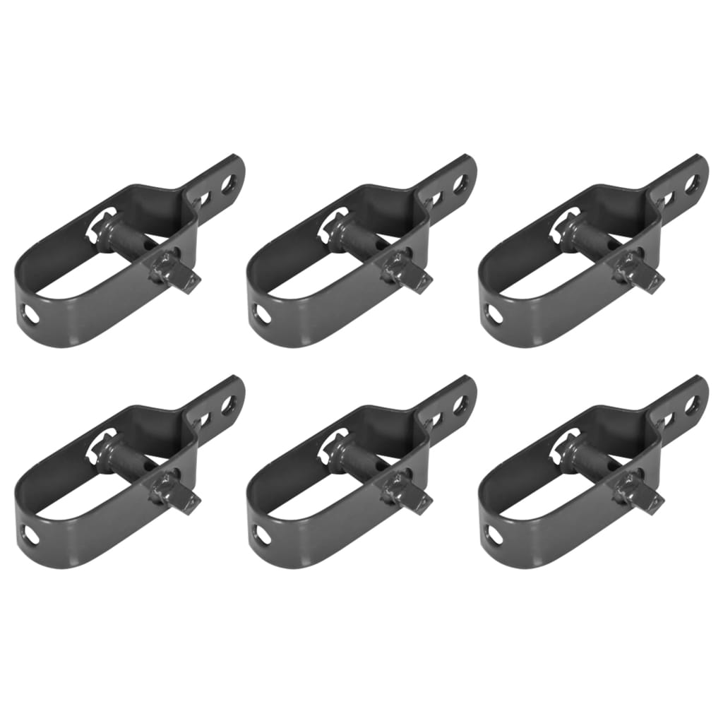 vidaXL Wire Tensioners for Chain-Link Fence 6 pcs 3.9" Gray