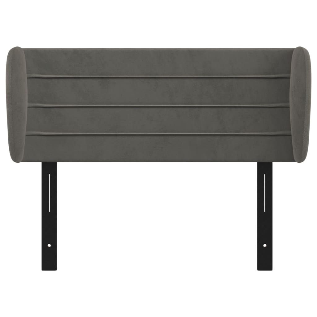 vidaXL Headboard with Ears Dark Gray 40.6"x9.1"x30.7"/34.6" Velvet