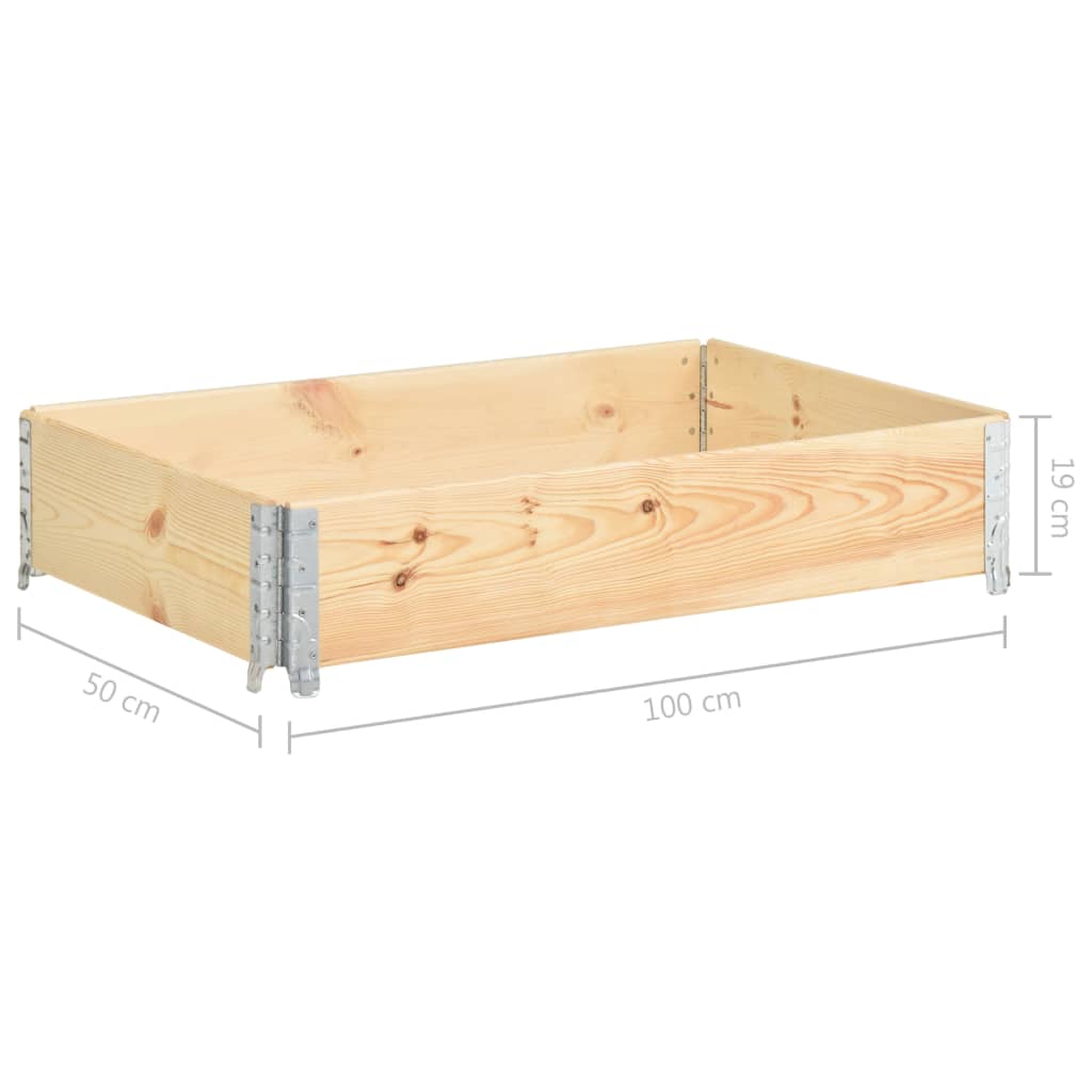 vidaXL Raised Bed 19.7"x39.4" Solid Pine Wood