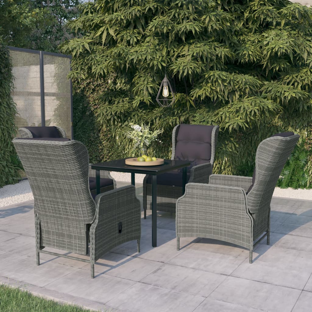 vidaXL 5 Piece Patio Dining Set Light Gray