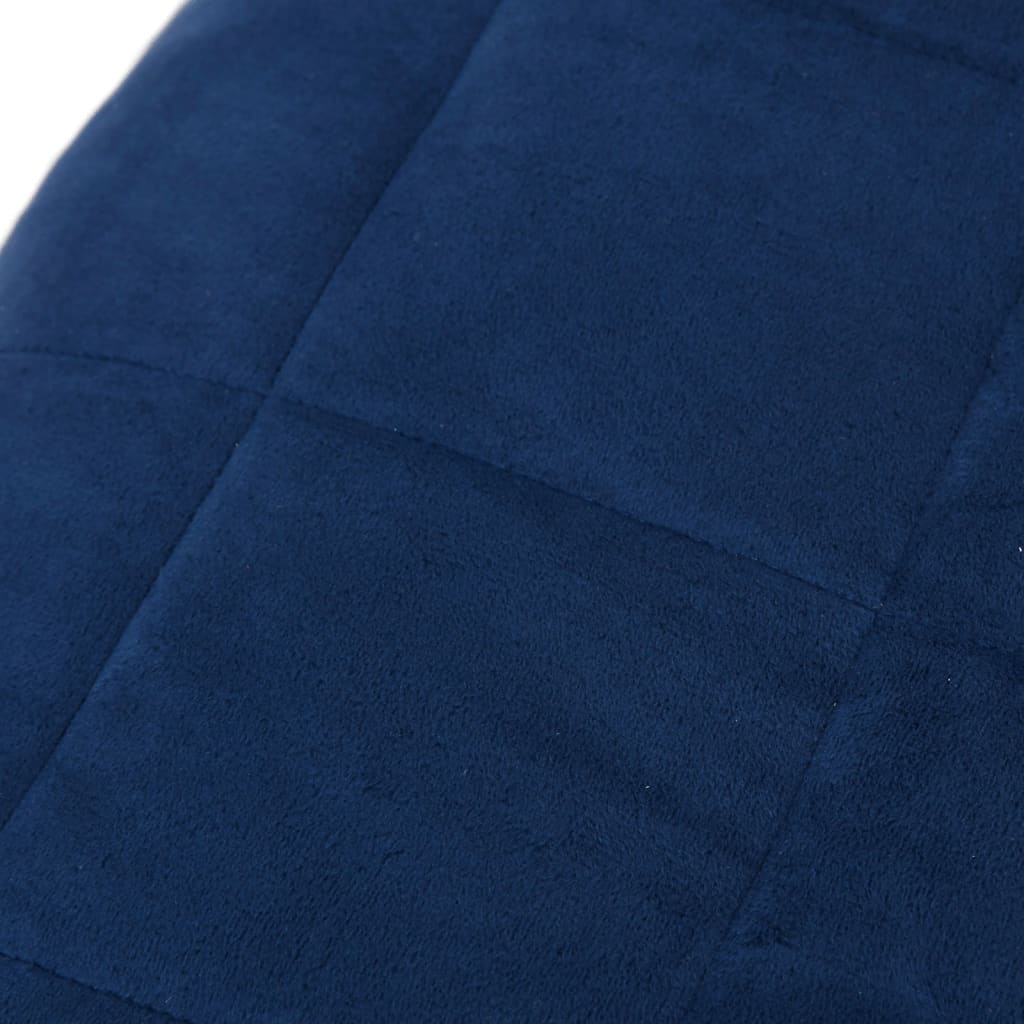 vidaXL Weighted Blanket Blue 78.7"x78.7" 19.8 lb Fabric