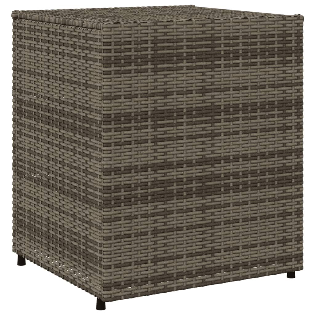 vidaXL Patio Storage Cabinet Gray 21.7"x23.2"x27.2" Poly Rattan