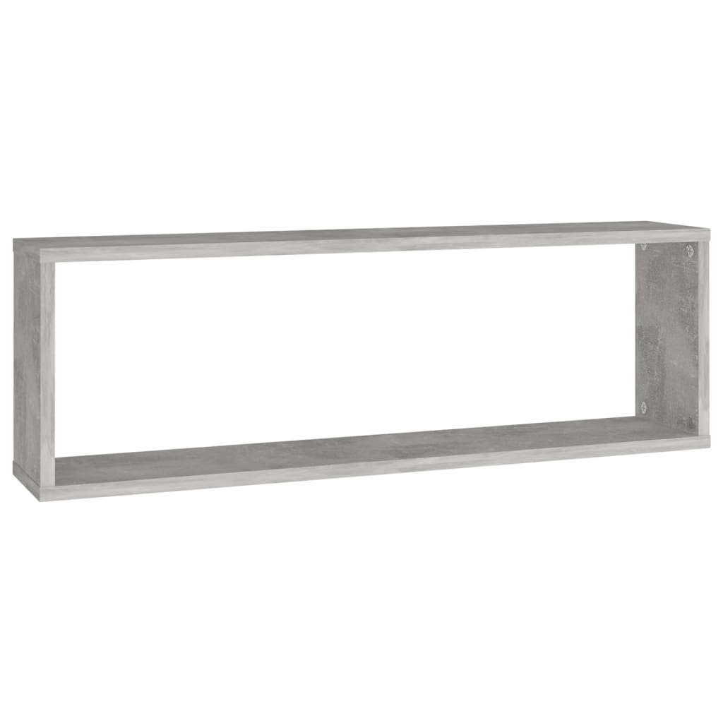 vidaXL Wall Cube Shelves 6 pcs Concrete Gray 31.5"x5.9"x10.4" Engineered Wood