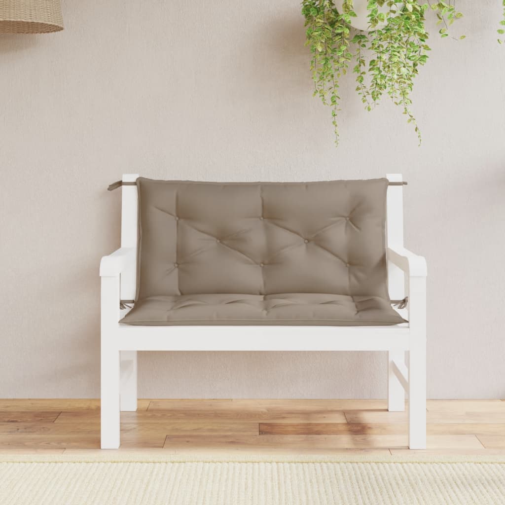 vidaXL Garden Bench Cushions 2 pcs Taupe 39.4"x19.7"x2.8" Oxford Fabric